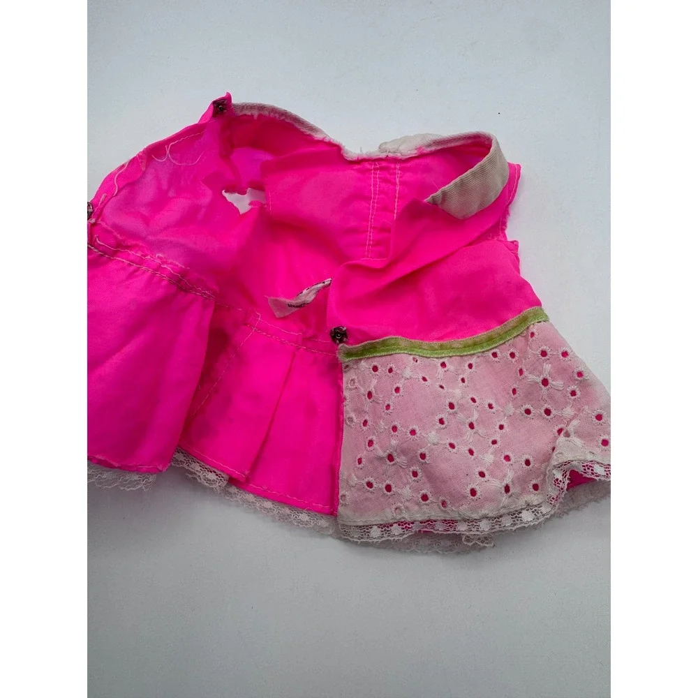 Baby 1964‎ First Step Pink Eyelet Lace Doll Dress Vintage Japan Accessory